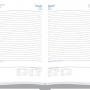 709 - Agendas personalizadas, Modelo London, Formato 17x24cm, 352 paginas em papel Off Set Branco
