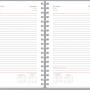 500 - Agendas personalizadas, Modelo Granada Diária. Formato 13,8x20cm, acabamento em Wire-o, 384 paginas em Off Set Branco