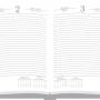 730 - Agendas personalizadas, modelo Safira Diária, Formato 13,8x20cm, 352 paginas em papel Off Set Branco