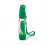 BO00205 Mini borrifador de água verde. Capacidade 25ml. ( não utiliza pilhas ). Alça de mão. Gravação silk 01 cor/ 01 posição. Embalagem individual cx kraft