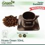 Xicara café Green 50ml com pires. Gravação silk 01 cor/ 01 posiçao.