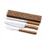 XCX4231 Kit churrasco econômico com faca 8", garfo, afiador em bambu/aço inox»Embalagem: Caixa kraft - Med.: 335x70x25mm