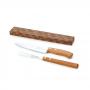 XCX4132  Kit churrasco econômico com faca 7", garfo em bambu/aço inox, »  Embalagem: Caixa kraft - Med.: 50x335x23mm »  Gravação: A laser na faca 7