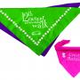 Bandanas personalizadas. Malha 100% algodão 85cm x 55cm x 55cm -  Silk 2 cores 