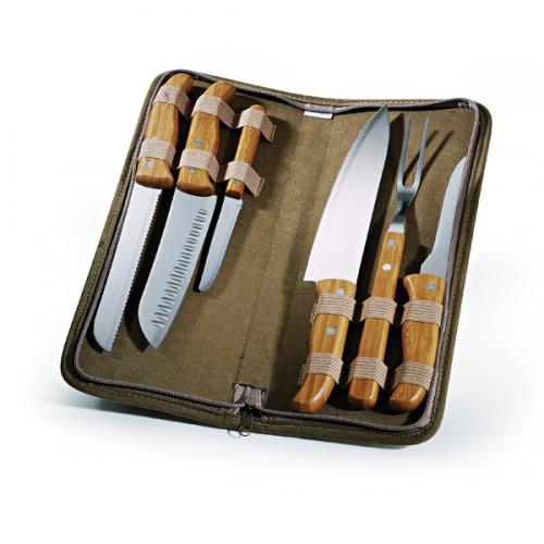 PB00643 - Conjunto de facas e GarfoInox/ Bambu Montreal - Estojo com gravaçao silk PB00643 - Conjunto de facas e GarfoInox/ Bambu Montreal - Estojo com gravaçao silk