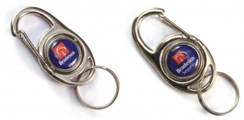 Chaveiro personalizado, modelo Mosquetão Giratório. Gravação colorida 2 lados. Acabamento em resina. Embalgem Individual Chaveiro personalizado, modelo Mosquetão Giratório. Gravação colorida 2 lados. Acabamento em resina. Embalgem Individual