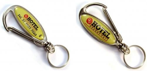 Chaveiro personalizado, modelo Mosquetão Pelicano. Gravação colorida 2 lados. Acabamento em resina. Embalgem Individual Chaveiro personalizado, modelo Mosquetão Pelicano. Gravação colorida 2 lados. Acabamento em resina. Embalgem Individual