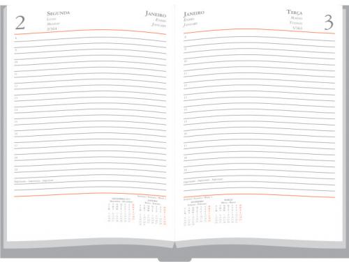 713 - Agendas Personalizadas, Modelo Onix Diária. Formato 13,8x20cm, 384 paginas  em papel Reciclado