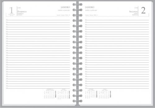 571 - Agendas personalizadas, Modelo Roma Diária, Acabamento em Wire-o, Formato 15,5x21,5cm, 416 paginas em papel Off Set Branco 571 - Agendas personalizadas, Modelo Roma Diária, Acabamento em Wire-o, Formato 15,5x21,5cm, 416 paginas em papel Off Set Branco