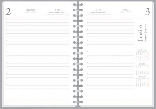 586 - Agendas Personalizadas, Modelo Mérida Branco, Formato 15,5x21,5cm. Acabamento em Wire-o. 384 paginas em papel Off Set Branco 586 - Agendas Personalizadas, Modelo Mérida Branco, Formato 15,5x21,5cm. Acabamento em Wire-o. 384 paginas em papel Off Set Branco