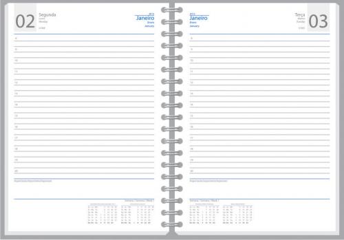 561 - Agendas personalizadas, Modelo Mônaco Diária, Acabamento em Wire-o, Formato 17x24cm. 352 paginas em Papel Off set Branco 561 - Agendas personalizadas, Modelo Mônaco Diária, Acabamento em Wire-o, Formato 17x24cm. 352 paginas em Papel Off set Branco