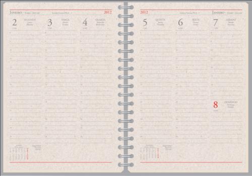 553 - Agendas personalizadas, Modelo Diamante Semanal, Formato 17x24cm. Acabamento em Wire-o, 176 paginas em papel Reciclado 553 - Agendas personalizadas, Modelo Diamante Semanal, Formato 17x24cm. Acabamento em Wire-o, 176 paginas em papel Reciclado