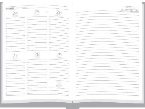 812 - Agendas personalizadas, Modelo Barcelona Semanal com caderno, Formato 17x24cm. 160 paginas em papel Off Set Branco