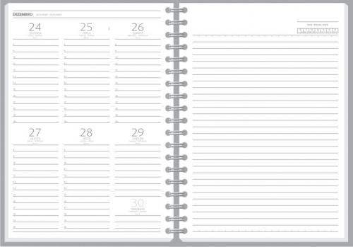 813 - Agendas personalizadas, Modelo Barcelona Semanal com caderno, Formato 17x24cm. Acabamento em Wire-o. 160 paginas em papel Off Set Branco