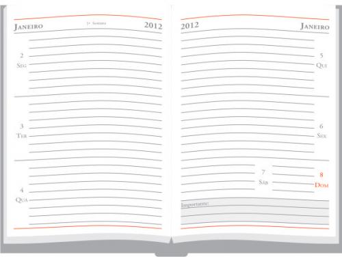 905 - Agendas personalizadas, Modelo Vigo de bolso, formato 7x10,5cm. 176 paginas em papel off set branco 905 - Agendas personalizadas, Modelo Vigo de bolso, formato 7x10,5cm. 176 paginas em papel off set branco