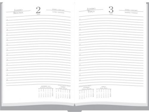 730 - Agendas personalizadas, modelo Safira Diária, Formato 13,8x20cm, 352 paginas em papel Off Set Branco 730 - Agendas personalizadas, modelo Safira Diária, Formato 13,8x20cm, 352 paginas em papel Off Set Branco