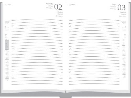 740 - Agendas Personalizadas, modelo Rubi diária, Formato 11,2x16,6cm. 368 paginas em papel Off Set Branco 740 - Agendas Personalizadas, modelo Rubi diária, Formato 11,2x16,6cm. 368 paginas em papel Off Set Branco