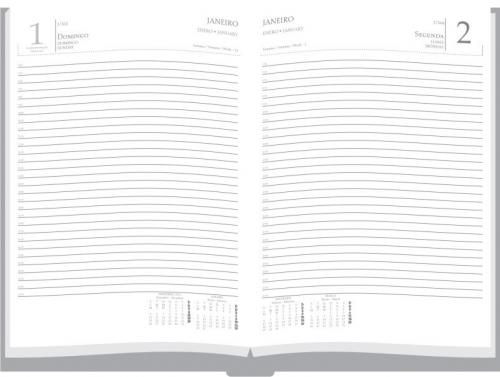 755 - Agendas personalizadas, Modelo Time Diária, Formato 15,5x21,5cm, 416 paginas em papel Off Set Branco 755 - Agendas personalizadas, Modelo Time Diária, Formato 15,5x21,5cm, 416 paginas em papel Off Set Branco