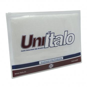 Pastas personalizadas, Modelo 1772 formato 325x240mm. Confeccionada em PVC Cristal 020 mm. Acabamento em solda eletrônica, ziper tipo zip zap. Gravação silk 01 cor/ 01 lado Pastas personalizadas, Modelo 1772 formato 325x240mm. Confeccionada em PVC Cristal 020 mm. Acabamento em solda eletrônica, ziper tipo zip zap. Gravação silk 01 cor/ 01 lado