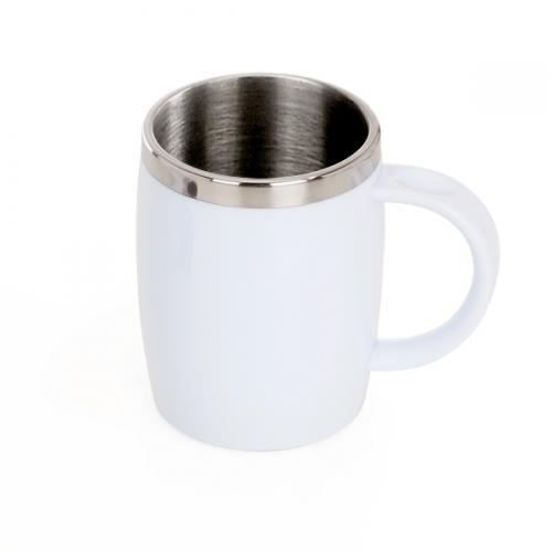 IC00500 Caneca personalizada, Material Inox com acabamento externo em PP Branco. Capacidade 500ml. Gravação silk 01 cor/ 01 lado. Embalagem individual cx cinza IC00500 Caneca personalizada, Material Inox com acabamento externo em PP Branco. Capacidade 500ml. Gravação silk 01 cor/ 01 lado. Embalagem individual cx cinza