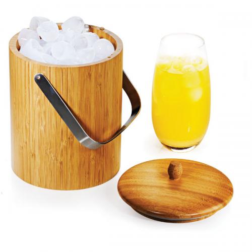 KB00703 - Balde para gelo em Bambu. Capacidade 1,65litros. Gravação a laser. Emabalgem Individual cx Kraft KB00703 - Balde para gelo em Bambu. Capacidade 1,65litros. Gravação a laser. Emabalgem Individual cx Kraft