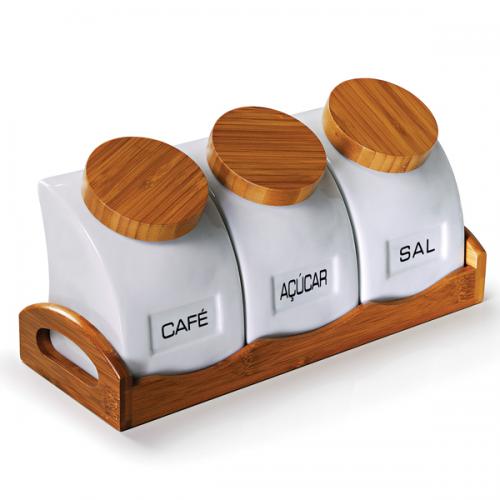 PO03313 Conjunto de potes em porcelana com base em Bambu. Gravação a laser na base de Bambu. Embaagem individual cx Kraft para presente. PO03313 Conjunto de potes em porcelana com base em Bambu. Gravação a laser na base de Bambu. Embaagem individual cx Kraft para presente.