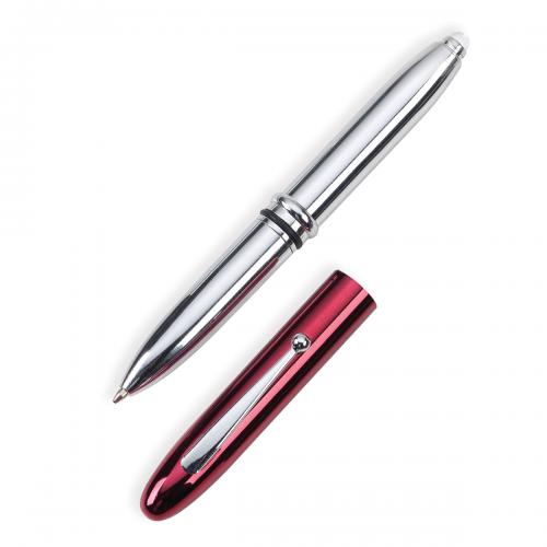 CE55004 Caneta esferográfica Bordô em Metal com lanterna. Gravação a laser. Embalagem individual cx kraft CE55004 Caneta esferográfica Bordô em Metal com lanterna. Gravação a laser. Embalagem individual cx kraft