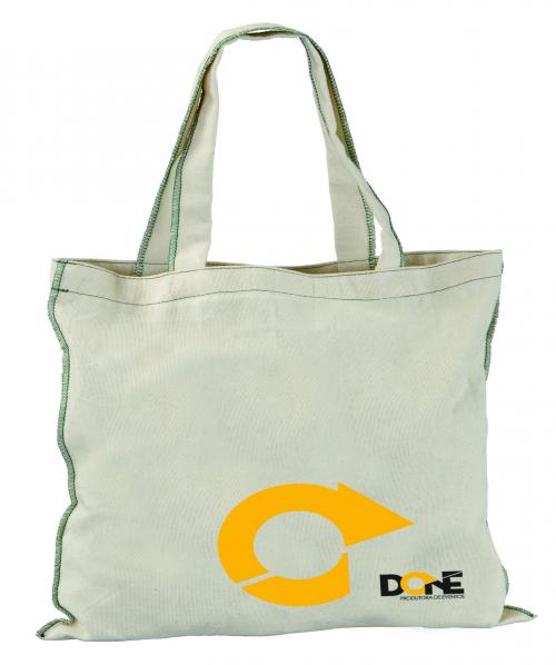 DLB48 - Bolsa Ecobag. Material Loninha ( 100% algodão ) Cru. Medida aprox de 41x40cm. Gravação silk 01 cor/ 01 lado.