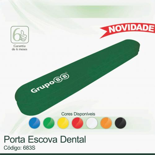 Porta-escova dental. Material plastico. Gravação silk 01 cor/ 01 lado.