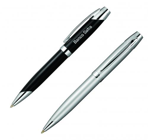 YM10016 Caneta Esferografica CROWN ZURIQUE CHROME 14CM. Escrita macia, garantia e assistencia técnica. Gravação a laser. Emabalgem individual em courinho YM10016 Caneta Esferografica CROWN ZURIQUE CHROME 14CM. Escrita macia, garantia e assistencia técnica. Gravação a laser. Emabalgem individual em courinho