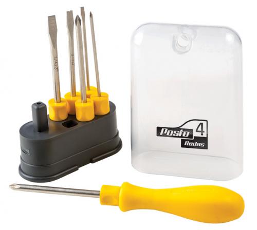 Kit ferramentas Tramontina/ BIC. conj com 6 chaves de fenda. Gravação tampografia 01 cor na frente do estojo Kit ferramentas Tramontina/ BIC. conj com 6 chaves de fenda. Gravação tampografia 01 cor na frente do estojo
