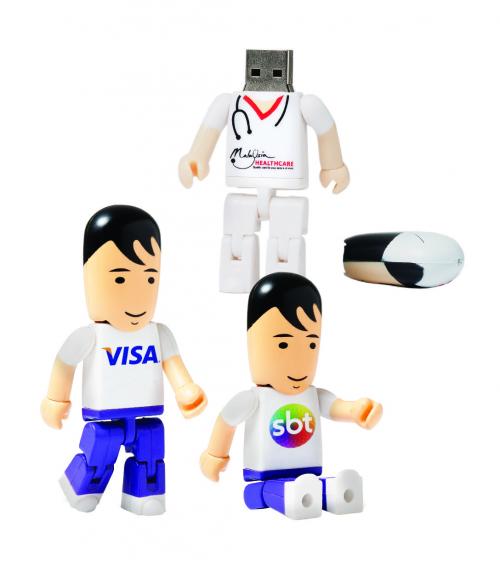 Pen Drive People DV. Formato de bonequinho com membros articuláveis. Capacidade 8GB. Medidas: 8 cm x 3,5 cm Pen Drive People DV. Formato de bonequinho com membros articuláveis. Capacidade 8GB. Medidas: 8 cm x 3,5 cm