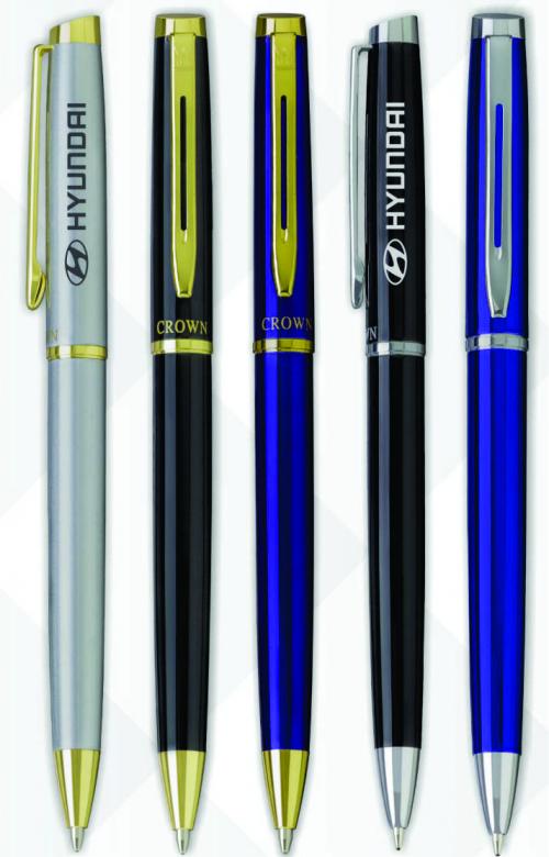 YW10078_10079 Canetas Crown Libra Gold ou Chrome. Gravação a laser. Embalagem individual em cx ECO YW10078_10079 Canetas Crown Libra Gold ou Chrome. Gravação a laser. Embalagem individual em cx ECO