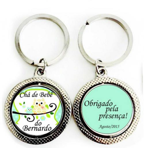 Chaveiro metal giratório. logo colorida e cabamento em resina. Embalagem individual plastico Chaveiro metal giratório. logo colorida e cabamento em resina. Embalagem individual plastico