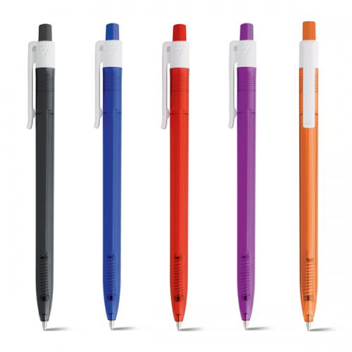 81101 DARA FROST Caneta Esferográfica Top Pen. ABS. Acabamento translúcido. Clipe branco. ø9 x 140 mm Escrita a azul. Gravação 01 cor 81101 DARA FROST Caneta Esferográfica Top Pen. ABS. Acabamento translúcido. Clipe branco. ø9 x 140 mm Escrita a azul. Gravação 01 cor