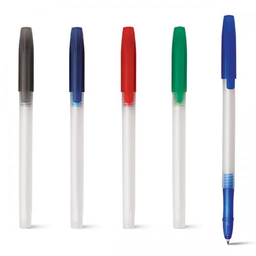 81114 LUKE Caneta Esferográfica Top Pen. PP. Acabamento frost. Tinta preta. ø9 x 142 mm. Gravação 01 cor 81114 LUKE Caneta Esferográfica Top Pen. PP. Acabamento frost. Tinta preta. ø9 x 142 mm. Gravação 01 cor