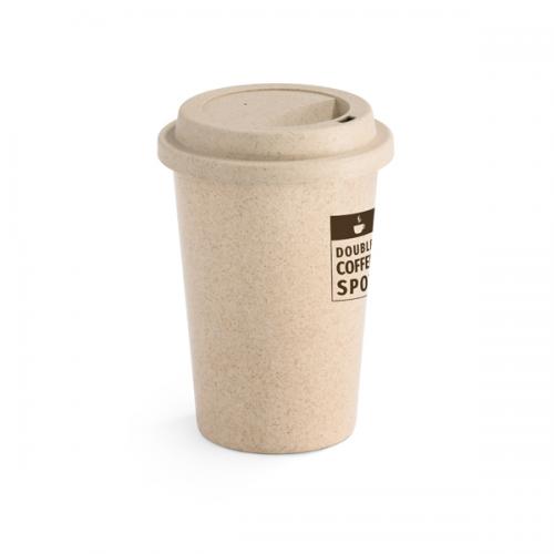 94636 Copo para viagem. Fibra de bambu e PP. Com tampa. Capacidade até 450 ml. Food grade. ø93 x 134 mm. silk 01 cor/ 01 lado 94636 Copo para viagem. Fibra de bambu e PP. Com tampa. Capacidade até 450 ml. Food grade. ø93 x 134 mm. silk 01 cor/ 01 lado