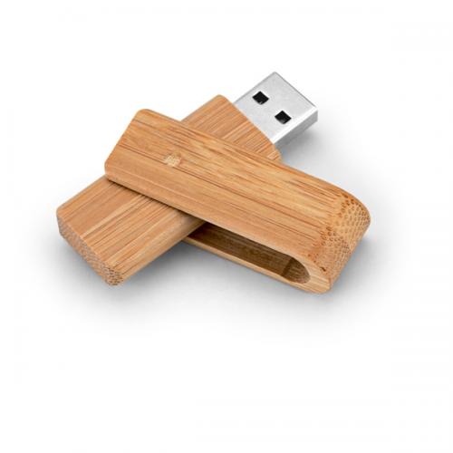 97539 Pen drive. Bambu. Capacidade: 8GB. 59 x 19 x 12 mm. Gravação a laser 