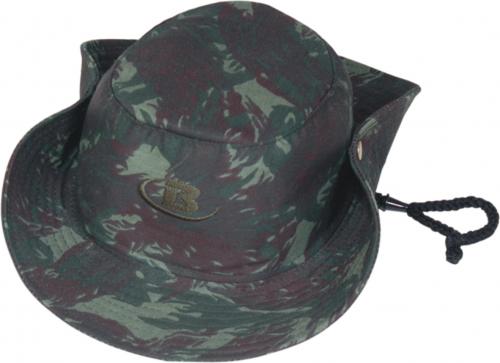 Chapéu personalizado. Modelo Safari. Tecido em brim Camuflado. Gravação silk em até 4 cores Chapéu personalizado. Modelo Safari. Tecido em brim Camuflado. Gravação silk em até 4 cores